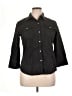 Chaps 100% Cotton Polka Dots Black 3/4 Sleeve Button-Down Shirt Size XL - photo 1