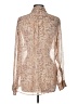 Equipment Animal Print Tan Long Sleeve Blouse Size L - photo 2