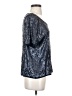 J.Crew 100% Viscose Metallic Silver Short Sleeve Top Size S - photo 4