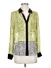 BCBGMAXAZRIA Color Block Green Long Sleeve Blouse Size S - photo 1
