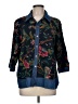 Unbranded Floral Blue 3/4 Sleeve Button-Down Shirt Size M (estimated) - photo 1