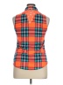 Ultra Flirt 100% Polyester Plaid Orange Sleeveless Blouse Size XL - photo 2