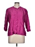 Eileen Fisher Pink 3/4 Sleeve Button-Down Shirt Size L - photo 1