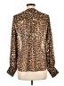 Chico's Animal Print Brown Long Sleeve Blouse Size 10 - photo 2