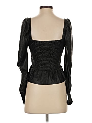 Aqua Long Sleeve Blouse (view 2)