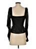 Aqua Black Long Sleeve Blouse Size S - photo 2