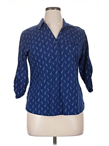 Riders by Lee 3/4 Sleeve Button-Down Shirt (view 1)