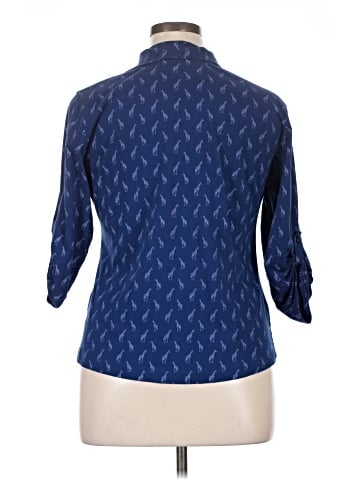 Riders by Lee 3/4 Sleeve Button-Down Shirt (view 2)