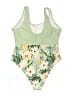 Unbranded Floral Green One Piece Swimsuit Size XL - photo 2