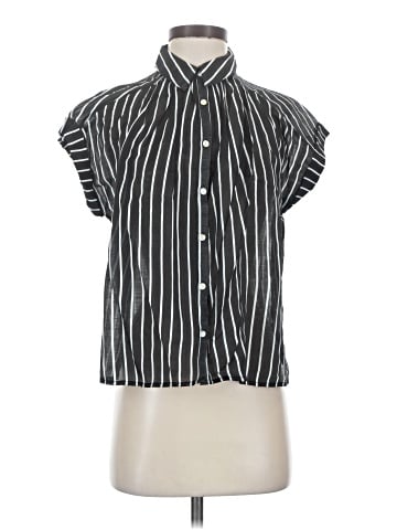 Color Block Short Sleeve Blouse (view 1)