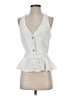 7 For All Mankind Ivory Sleeveless Blouse Size XS - photo 1