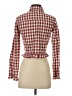 Capulet Checkered-gingham Burgundy Long Sleeve Button-Down Shirt Size XS (estimated) - photo 2