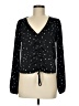 Hippie Rose 100% Polyester Stars Black Long Sleeve Blouse Size M - photo 1