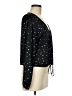 Hippie Rose 100% Polyester Stars Black Long Sleeve Blouse Size M - photo 4