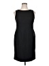 Nine & Co. Solid Black Cocktail Dress Size 14 - photo 1
