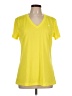 Nike 100% Polyester Yellow Active T-Shirt Size L - photo 1