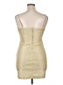 B. Darlin 100% Polyester Metallic Gold Cocktail Dress Size 15 - 16 - photo 2