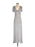 Just Fab 100% Rayon Silver Casual Dress Size S - photo 1