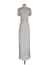 Just Fab 100% Rayon Silver Casual Dress Size S - photo 2