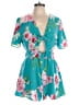 Peach Love Floral Teal Romper Size L - photo 1