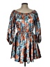 Caroline Constas 100% Polyester Print Blue Casual Dress Size L - photo 1