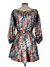 Caroline Constas 100% Polyester Print Blue Casual Dress Size L - photo 2