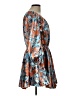 Caroline Constas 100% Polyester Print Blue Casual Dress Size L - photo 4