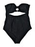 Cupshe Solid Black One Piece Swimsuit Size L - photo 1