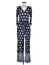 NY Collection Paisley Blue Jumpsuit Size M (petite) - photo 1
