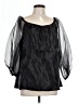 CeCe Black 3/4 Sleeve Blouse Size XL - photo 1