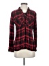 Venus 100% Rayon Plaid Red Long Sleeve Blouse Size S - photo 1