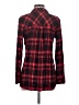 Venus 100% Rayon Plaid Red Long Sleeve Blouse Size S - photo 2