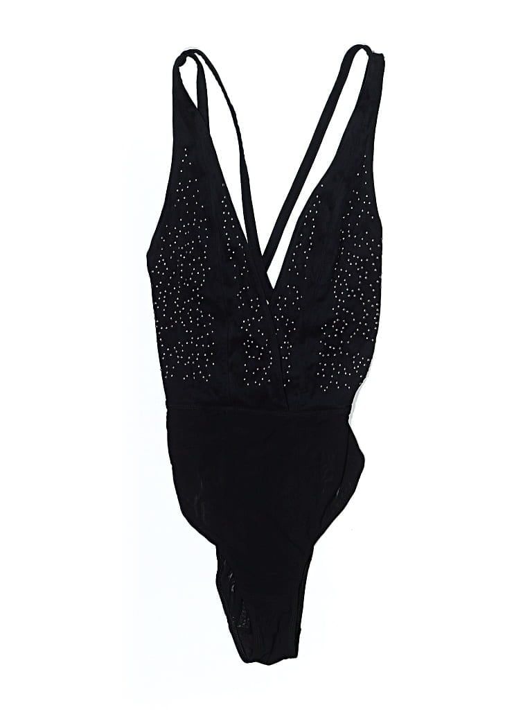 Pre-owned Out From Under Bodysuit In Black
