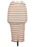 Endless Blu Stripes Ivory Tan Casual Skirt Size M - photo 1