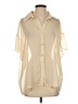 Shein Ivory Short Sleeve Blouse Size 4 - photo 1