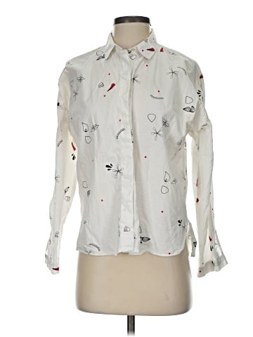 Zara Basic Long Sleeve Button-Down Shirt (view 1)