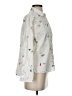 Zara Basic Print White Long Sleeve Button-Down Shirt Size S - photo 4