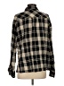 I. Joah Plaid Black Long Sleeve Button-Down Shirt Size S - photo 2