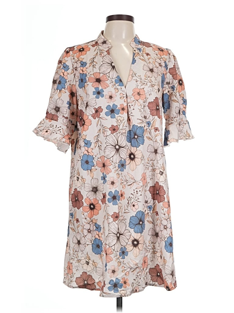Pre-owned Shein Casual Dress In Tan