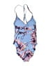 Jessica Simpson Print Blue One Piece Swimsuit Size M - photo 2