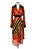 Zara Basic 100% Polyester Print Orange Cocktail Dress Size XS - photo 1
