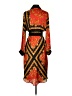 Zara Basic 100% Polyester Print Orange Cocktail Dress Size XS - photo 2