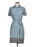 Max Studio Checkered-gingham Blue Casual Dress Size L (estimated) - photo 1