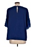 CAbi 100% Polyester Blue Short Sleeve Blouse Size L - photo 2