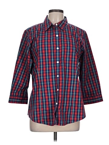 L.L.Bean 3/4 Sleeve Button-Down Shirt (view 1)