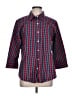 L.L.Bean 100% Cotton Plaid Red 3/4 Sleeve Button-Down Shirt Size L - photo 1