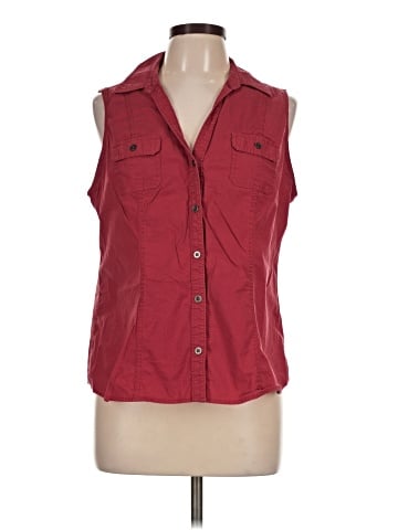 SONOMA life + style Sleeveless Button-Down Shirt (view 1)
