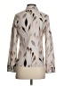 Unbranded Print Ivory Silver Long Sleeve Blouse Size XS - photo 2