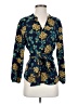 J.Crew 100% Polyester Blue 3/4 Sleeve Blouse Size S - photo 1