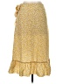 Shein 100% Polyester Floral Yellow Casual Skirt Size 2 - photo 2